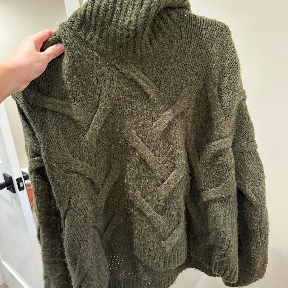 Olive Green Cable Knit Sweater